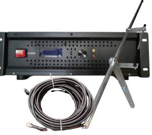 Combo de Transmisor FM de 150 Vatios + 20 metros de cable Heliax de 1/2" + antena gamma