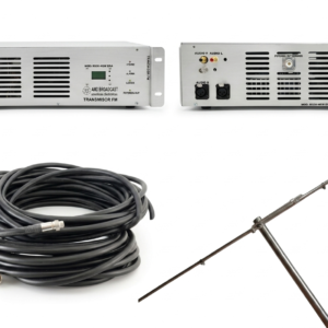 combo transmisor fm 150w + 15 metros de cable r8 + antena tipo gamma